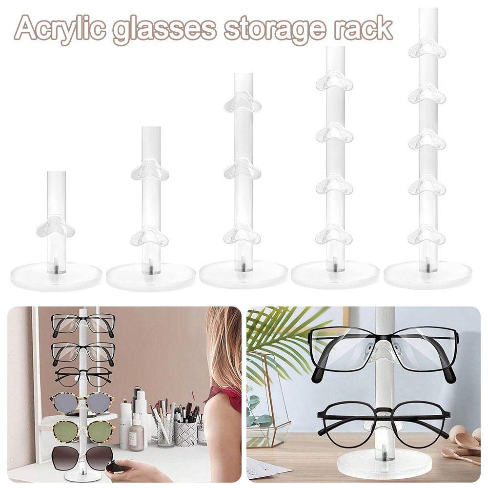 Transparent Eyeglasses Show Stand Multi Layers Glasses Showcase Shelf