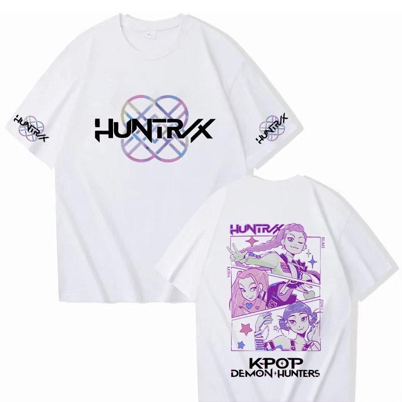 

2026 summer new Hunting Witch Girls Unisexs and Womens ShortSleeved TShirts European Size Doublesided Printed Adult Blouse S