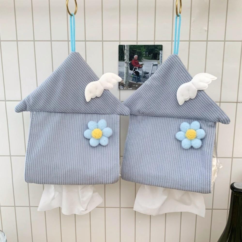 Wall-mounted Hanging Tissue Bag Space Saving Tissue Roll Hanger Toilet Paper Holder  Dormitory