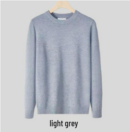 Trendy Harajuku Style Core-Spun Yarn Knitwear – Versatile No-Iron Round Neck Sweater