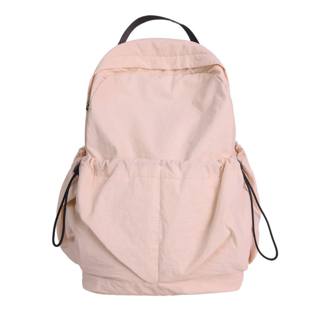 Small Pack Sport Nylon Backpack Korean Style Casual Backpack Solid Color Shoulder Bag  Gift