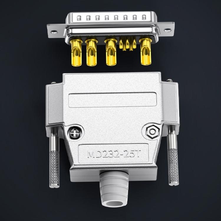 Mixed D-Sub Connector 30Amp - 9W4 Male/Female 5+4 Pin Power Mixed Contact PCB Mount Lock for Stability
