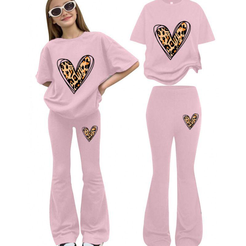8-12 Jahre Kinder Mädchen T-Shirt und Hose Set Freizeitkleidung