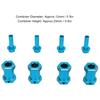 4 Pcs RC Wheel Hex Hub Aluminum Alloy Replacement 12mm Hex Hubs Extension Combiner for 1Celsius10 RC Climbing Car