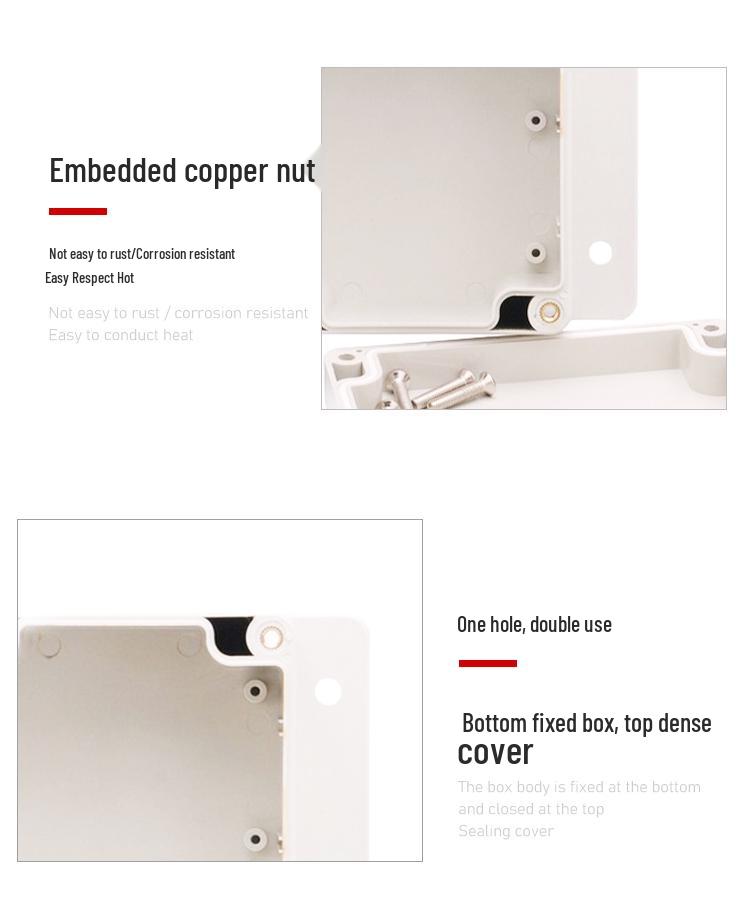 Waterproof Plastic Junction Box for Electronic Instruments, Anti-Corrosion 36#, Outer Dimensions: 290x210x100mm