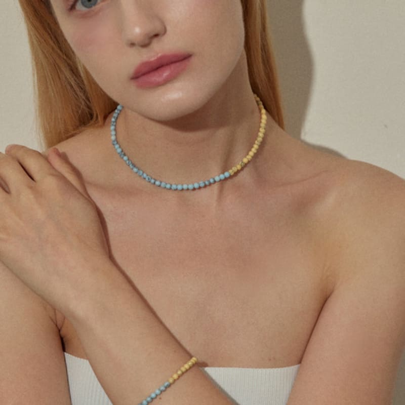 Favorite Noun Cocktail Bracelet_Blue&Yellow