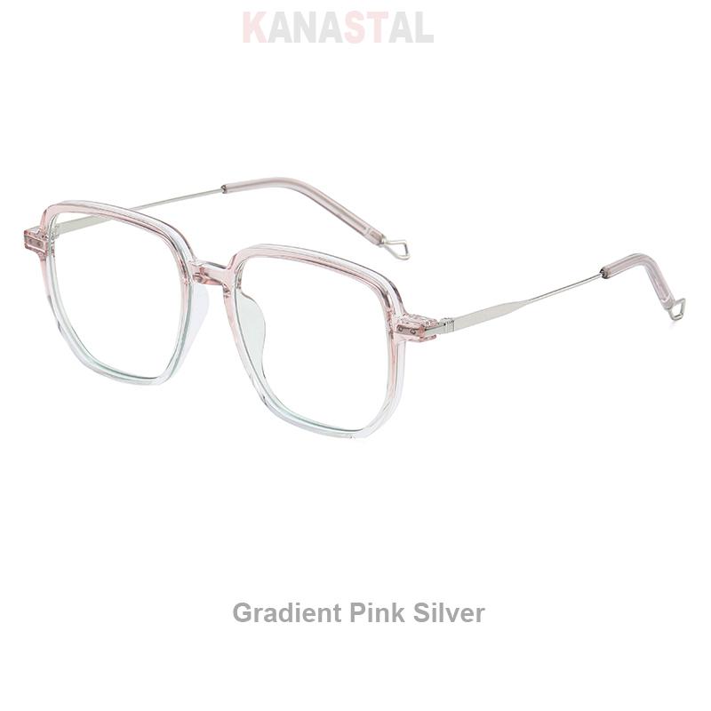 

Очки для чтения по рецепту для женщин, линзы с блокировкой синего света, очки для близорукости, мужские компьютерные очки TR90 с металлическим градиентом Anti blue 0