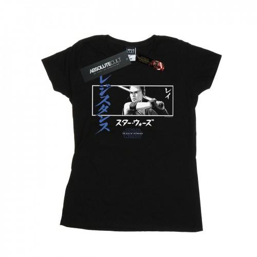 

Star Wars: The Rise of Skywalker Womens/Ladies Star Wars The Rise Of Skywalker Rey Katakana Art Stripe Cotton T-Shirt XXL білий