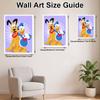 Disney Diamond Art Painting Kit – Donald Duck & Pluto Duo Shiny Craft, Home Wall Decor, Handmade Gift