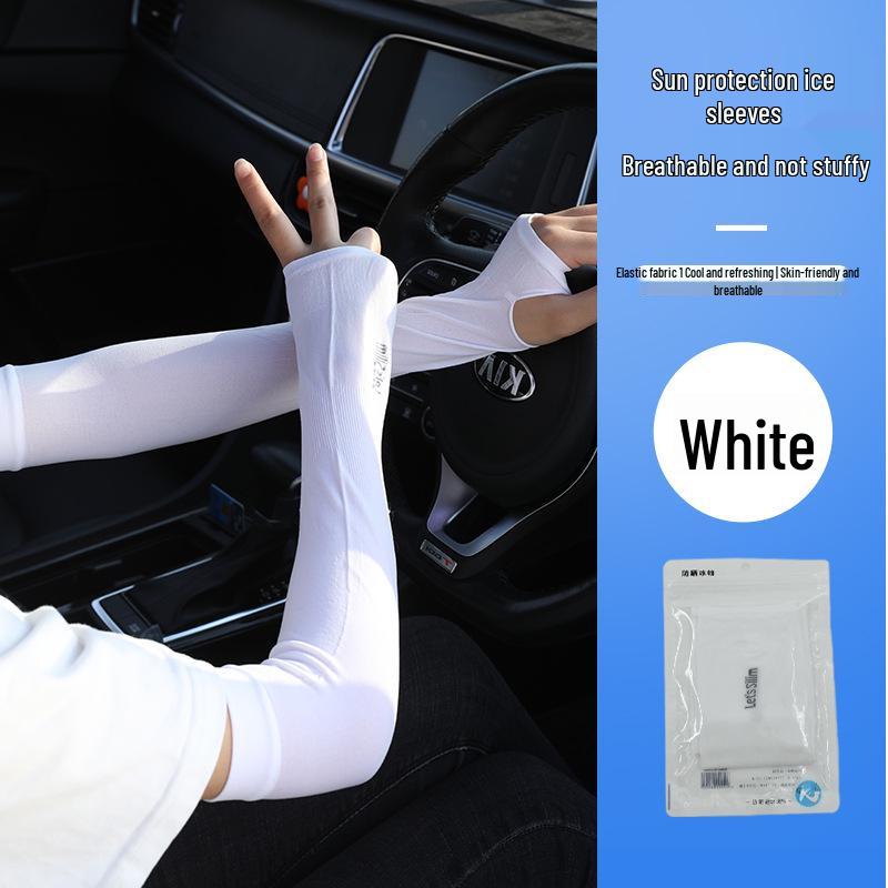 Ice Silk Sun Protection Sleeve for Men and Women - Cooling Outdoor Sports Sleeve for Driving and Cycling