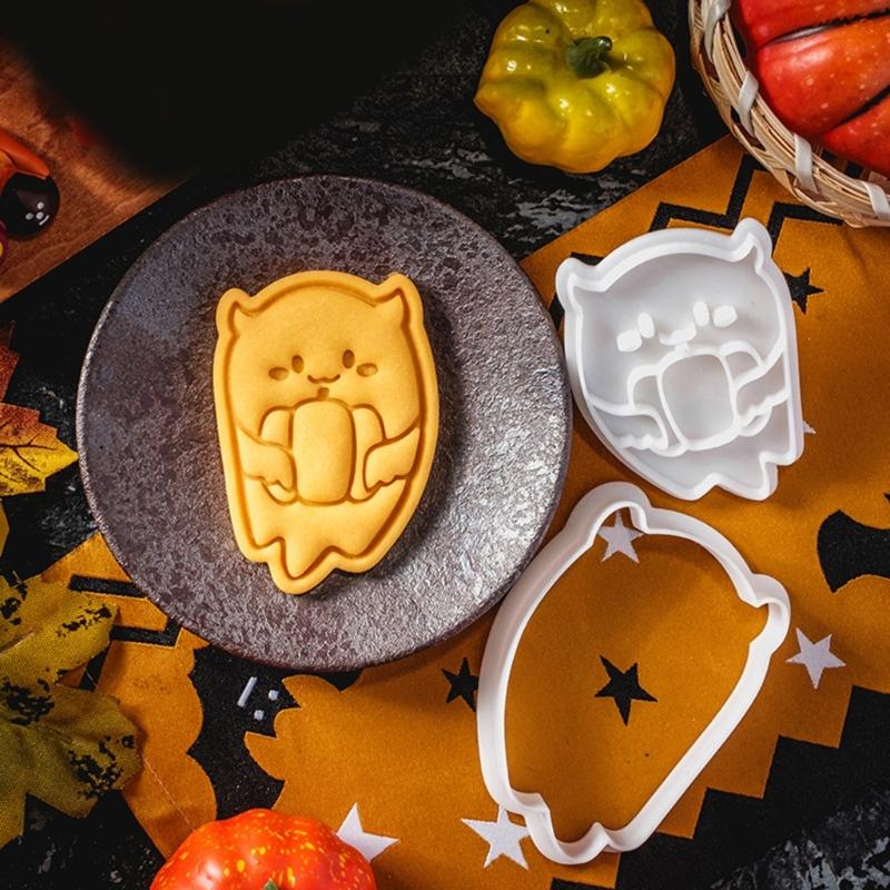 Unique Festival Parties Biscuits Molds Eerie Halloween Cookie Baking Molds Durable Specters Shape Biscuits Cutter