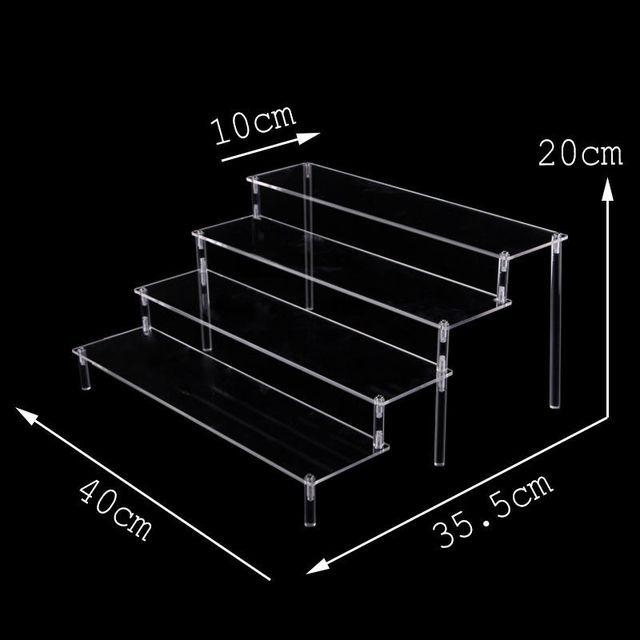 Clear 1-6 Tier Acrylic Display Stand for Funko Figures, Cupcake, Cosmetics, Perfume,Blind Box Display Riser Rack Dessert Shelf