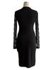Autumn Women Solid Color Color Block Lace Slit Sexy Bodycon Dress Mature Style French Retro Patchwork Slim Sexy Elegant Women Maxi Dress