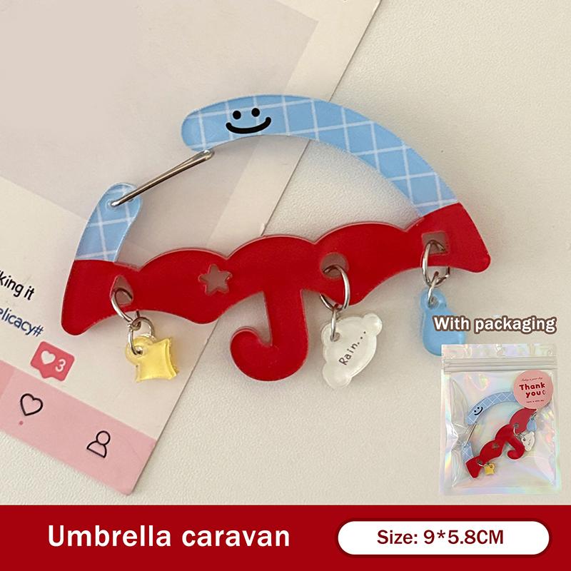 

Umbrella Carabiner Diy Small Fish Gloves Keychain Bag Charm Acrylic Decoration Backpack Pendant Handbook Decoration Gifts