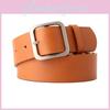 Simple Square Buckle Womens Pu Leather Belt Versatile Fashion Accessory For Work And Casual