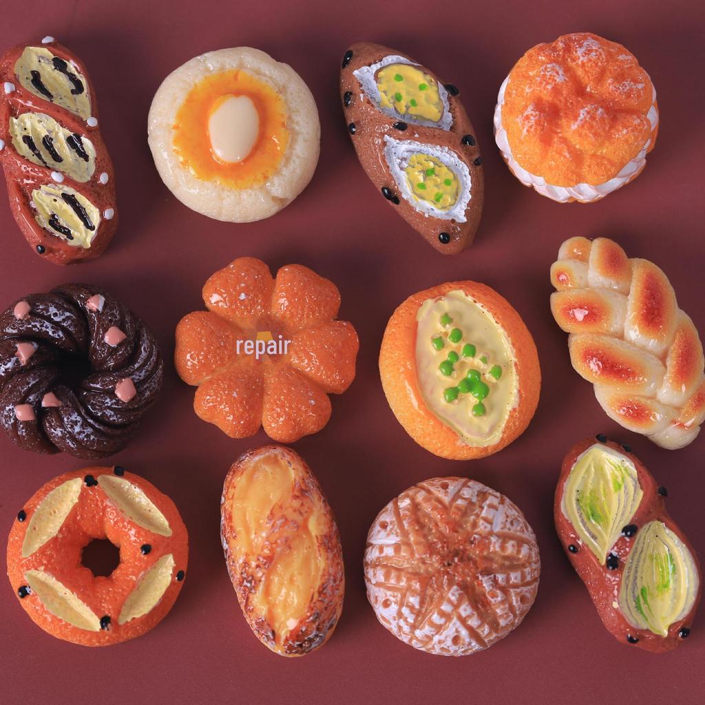 Childlike DIY Cream Bread Cake Keychain Pendant - Resin Craft Accessories