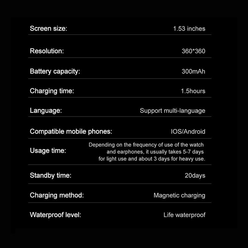 New Smart Watch TWS Bluetooth Headset Two-in-one Step Heart Rate Blood Pressure Sleep Monitoring Bracelet