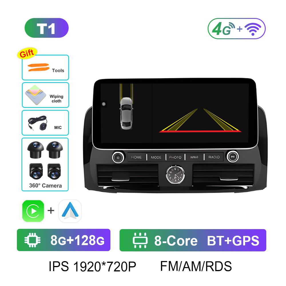 Android Auto Wireless Carplay for Toyota Prado 2004 2005 2006 2007 - 2009 DSP Stereo Cooling Fan Autoradio Touch Screen No 2 Din