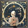 Divinations Tablecloth Moon Planet Astrology Tarot Card Tablecloth Altars Cloth Divinations Board Game Accessory
