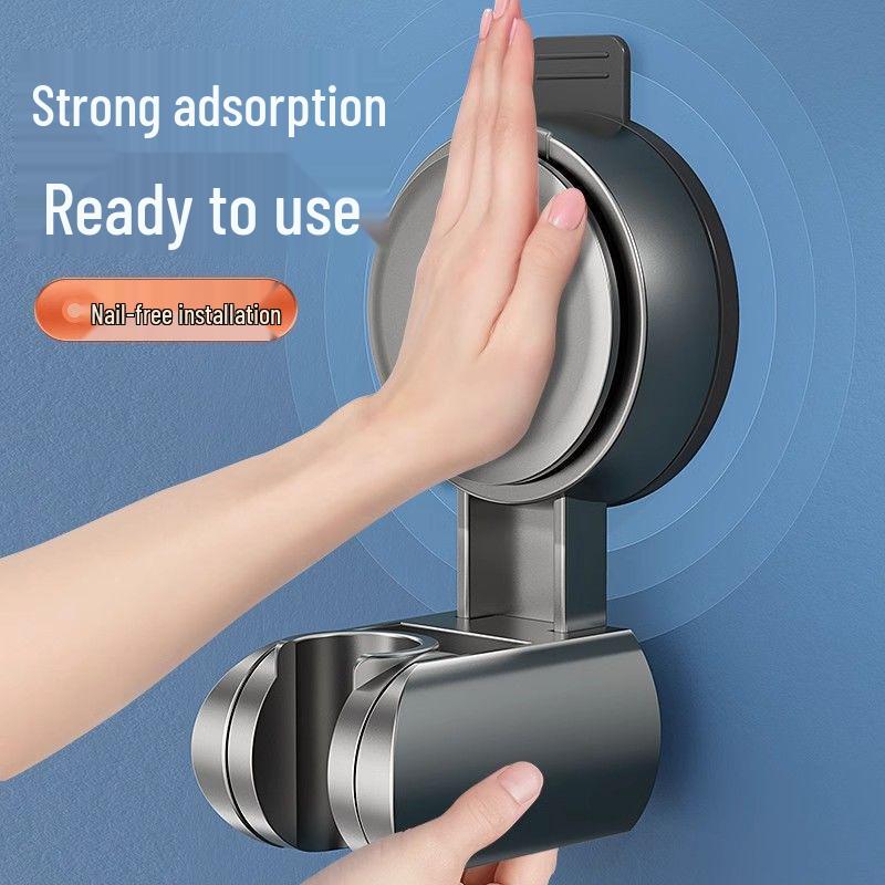 Adjustable Suction Cup Shower Head Holder - No Drilling Needed.