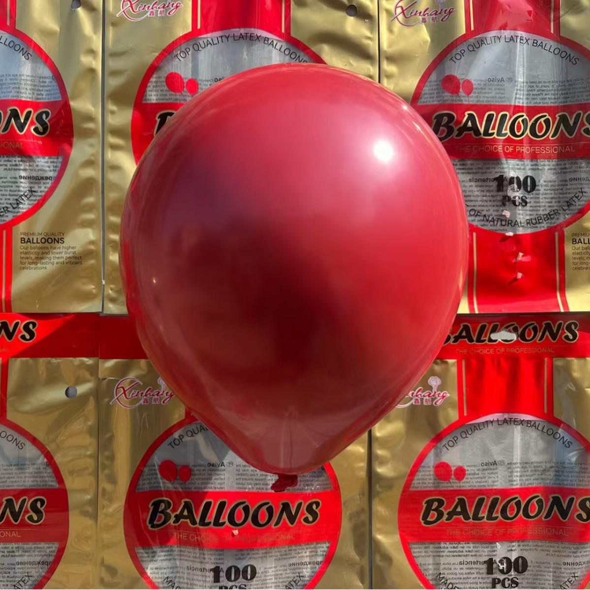 

10-Inch Double Layer Pomegranate Red Wedding Ceremony Latex Balloons
