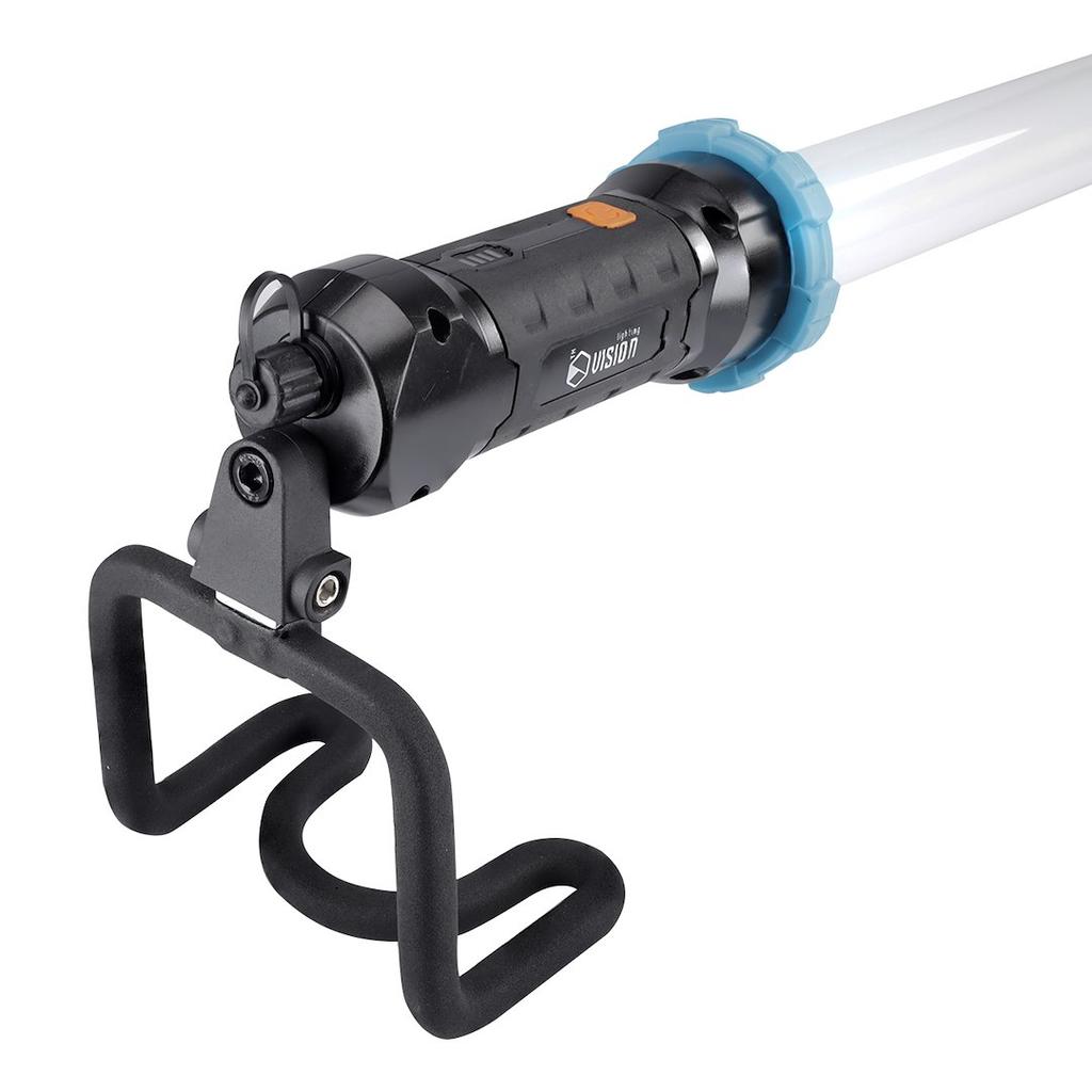 Werkstattleuchte / Leuchtstofflampe mit Halteklammern für unter die Motorhaube, 30W 3000 lm, AC/DC