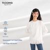 Tao Town Mädchen Langarmshirt mit Spitzennähten - Koreanischer Stil Frühling/Herbst Trend