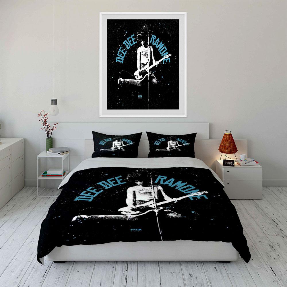 Dee Dee Ramone Guitar Art Bedding Duvet Cover Set Duvet Cover Pillowcases (1*Duvet Cover 2*Pillowcases, without duvet insert)