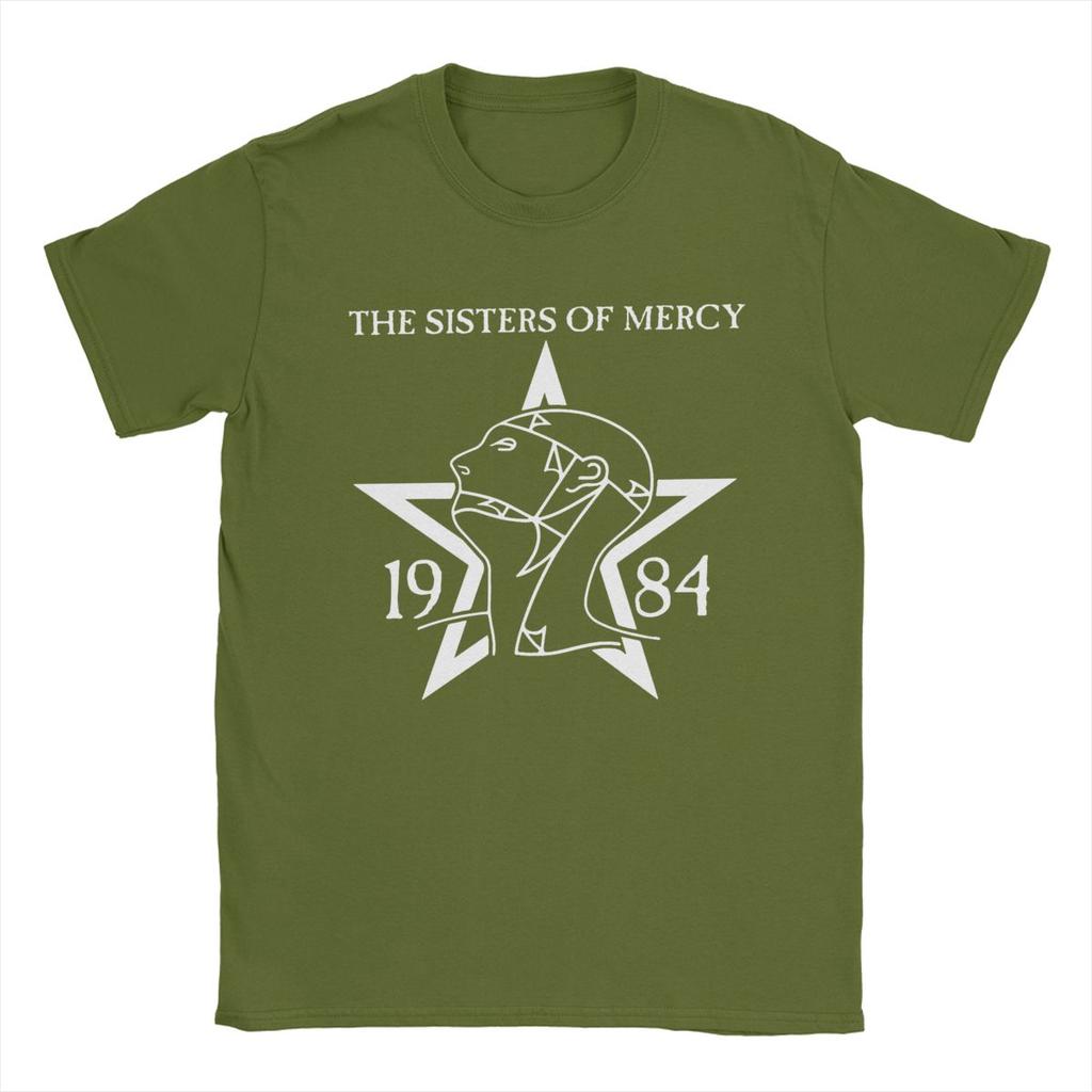 1984 The Sisters Of Mercy T Shirt Men's Cotton Vintage T-Shirt Round Neck Tees Short Sleeve Clothing New Arrival