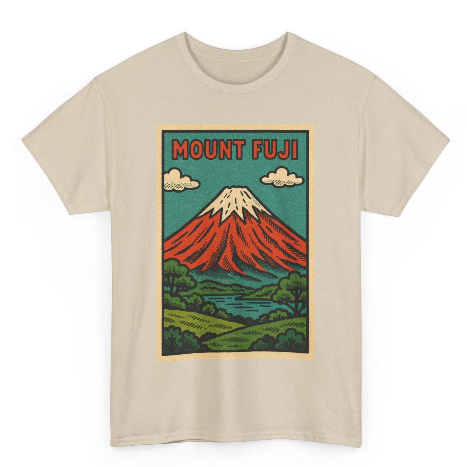 Mount Fuji T-Shirt: Retro Japanese Volcano Graphic Tee 2XL