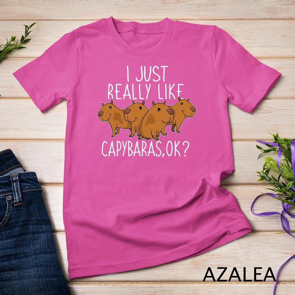 Capybara Lover Funny Kids Women Cute Capybara T-Shirt Unisex T-shirt 2 4XL