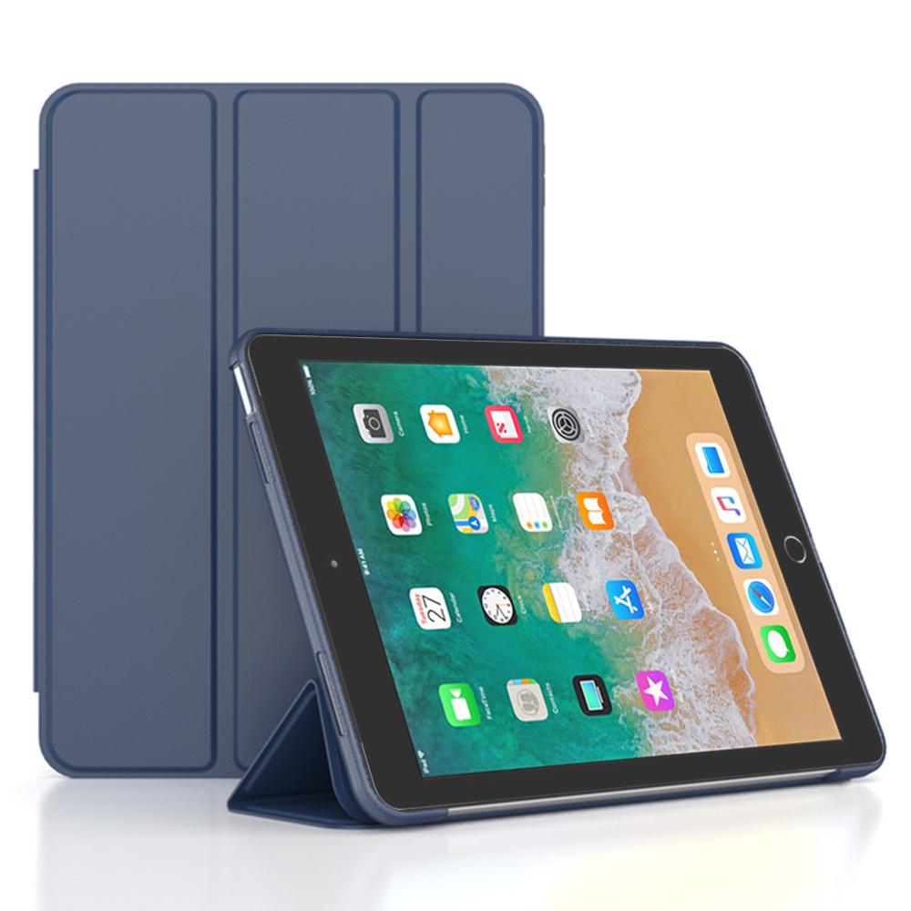 Pouzdro Pro iPad 9.7 5. 6. generace Tenký Stojan Ochranný Kryt Tabletu S Měkkou Zadní Skořápkou Pro iPad 5 6 9.7'' A1822 1893 iPad 9.7 2017 5th blue