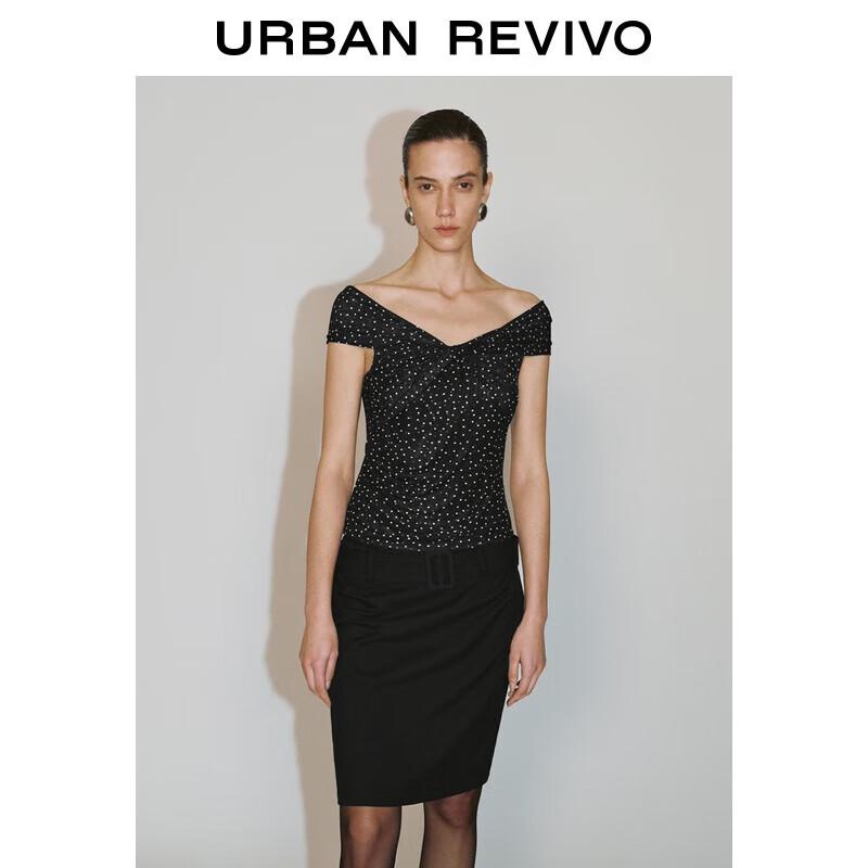 UR Women s Polka Dot Bow Slim T-Shirt