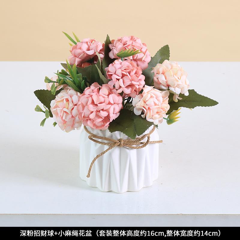 Simulated Potted Plants, Plastic False Flower Ornaments, Artificial Plants Bonsai Dining Table Decorations, Photography Props