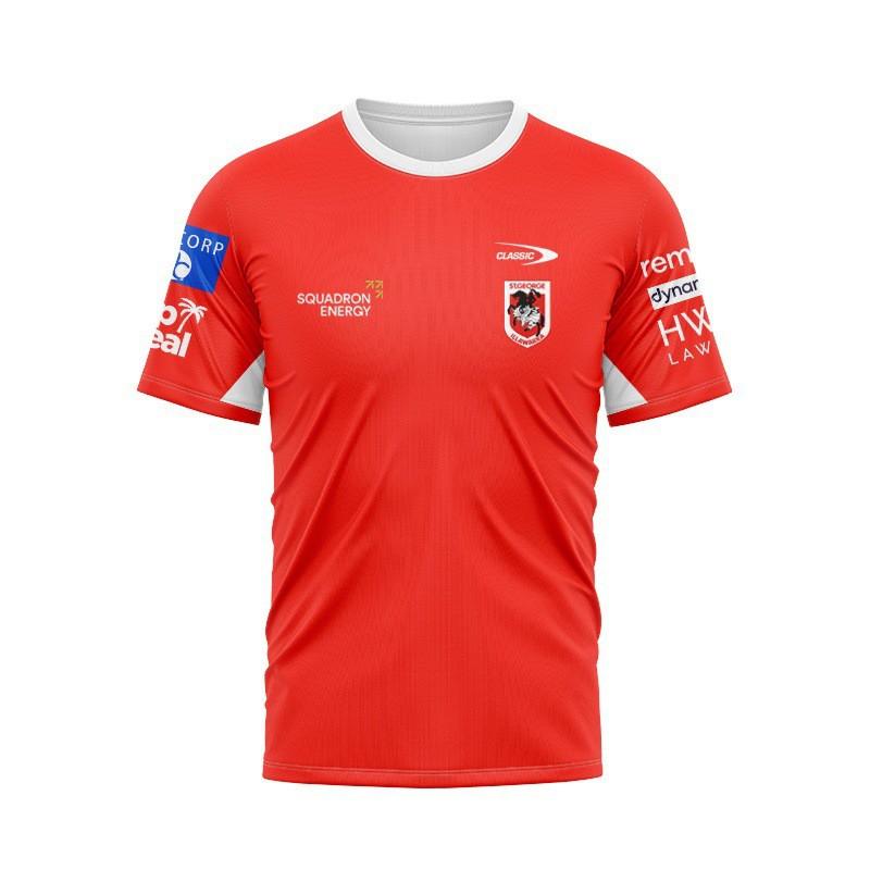 2026 Dragons Rugby Jersey Mens Quick Dry Short Sleeve Team Sports Training Top