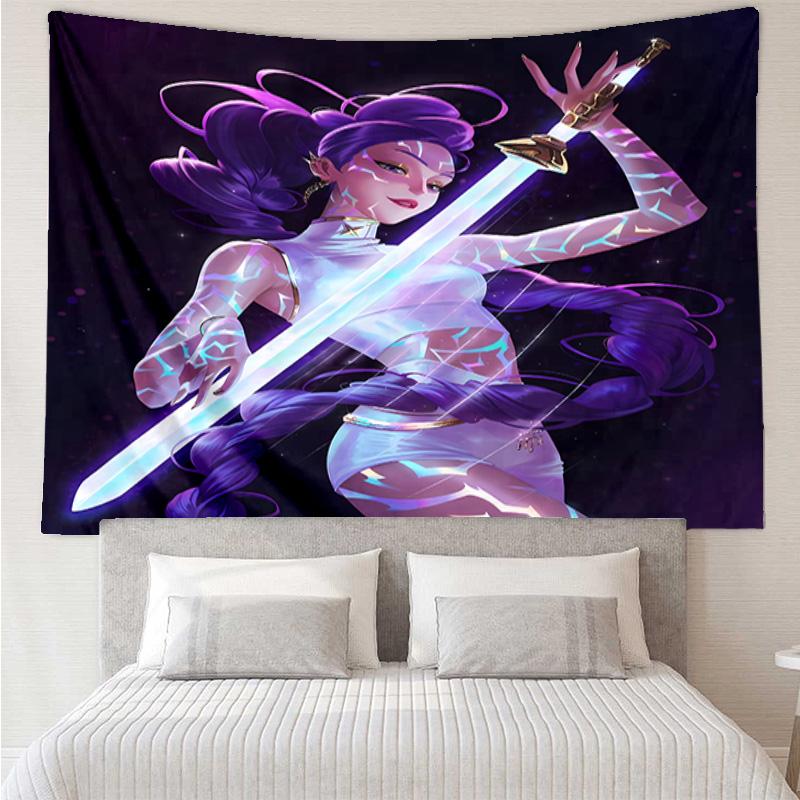 Kpop Hunter6 Tapestry for Bedroom Aesthetic Classroom Tapestries Wall Hanging for Living Room Dorm Office,Ideal Creative Gift