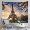 Eiffel Tower Tapestry Water Reflection Tapestry French Architecture Tapestry Living Room Bedroom Dorm Decor Background Cloth