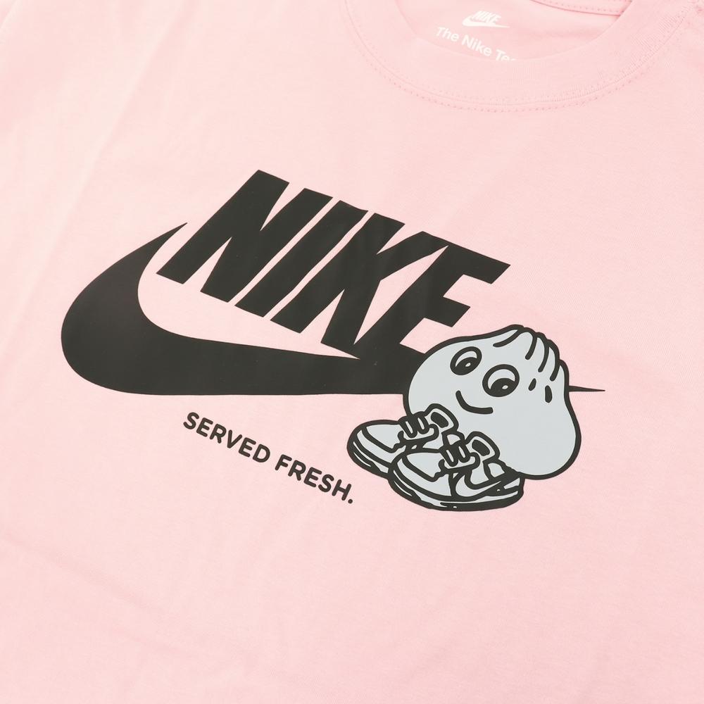 Nike Logo Print Crew Neck Short Sleeve T-Shirt Men Tops Pink FB9804-686
