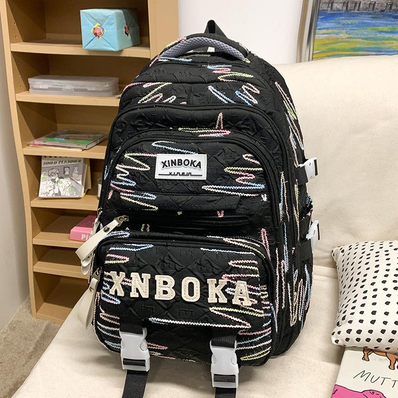 School bag for children, primary school students and girls, high-value two-piece set, large-capacity backpack, fashionable backpack bag.