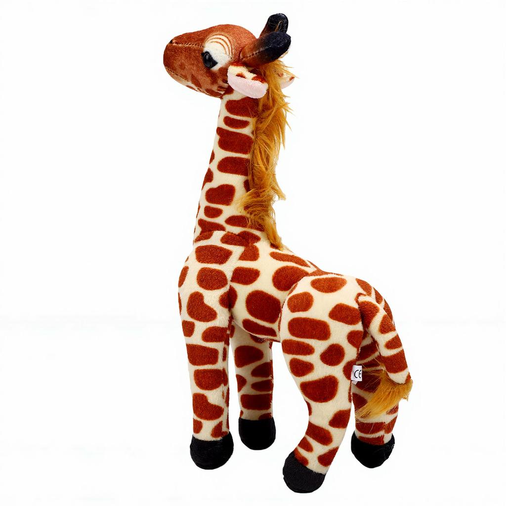 Giraffe Plush Toy Lifelike Details Soft Material Adjustable Pose Stuffed Animal Giraffe for Kids Home Decor Gift 30cm