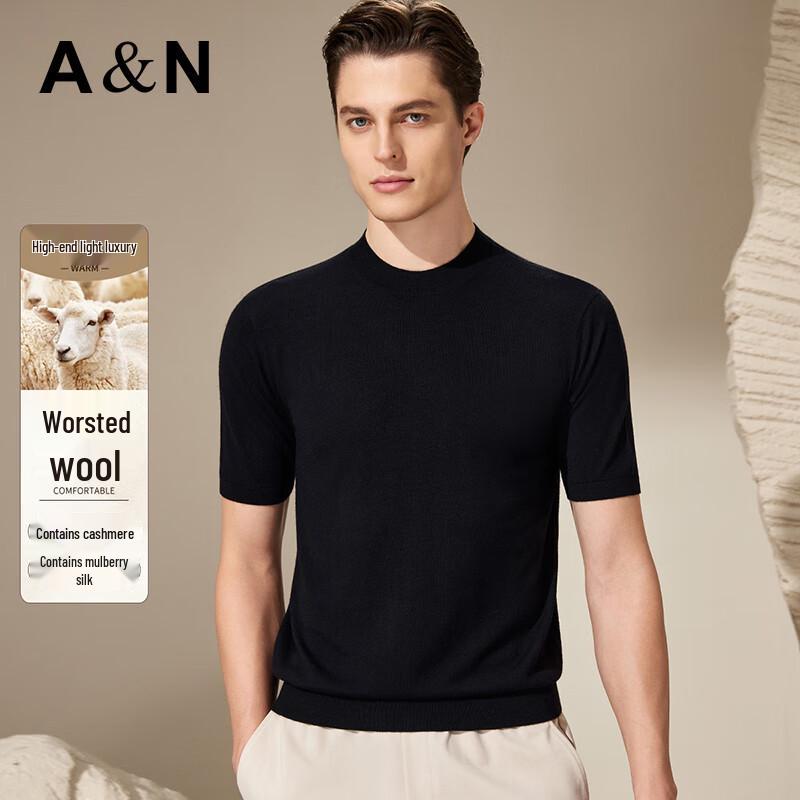 Antonio Men s Cashmere & Silk Blend Knit Short Sleeve T-Shirt 48