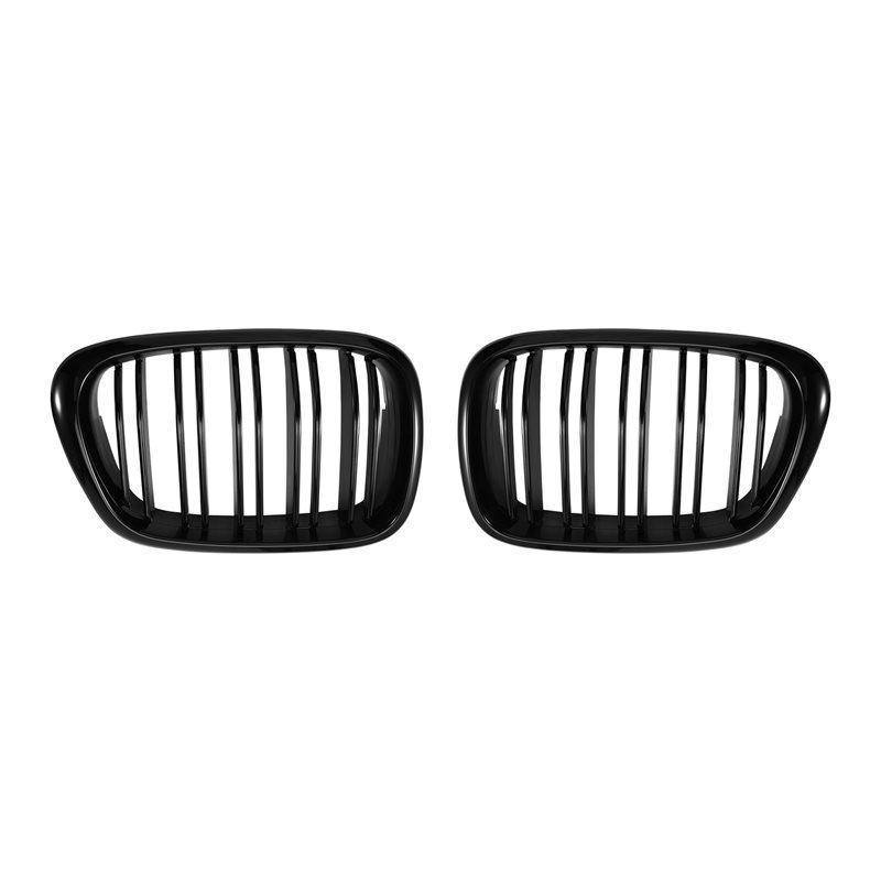 For BMW 5 Series E39 1999-2003 Compatible Car Front Hood Grille Mesh Kidney Grill Replacement Part