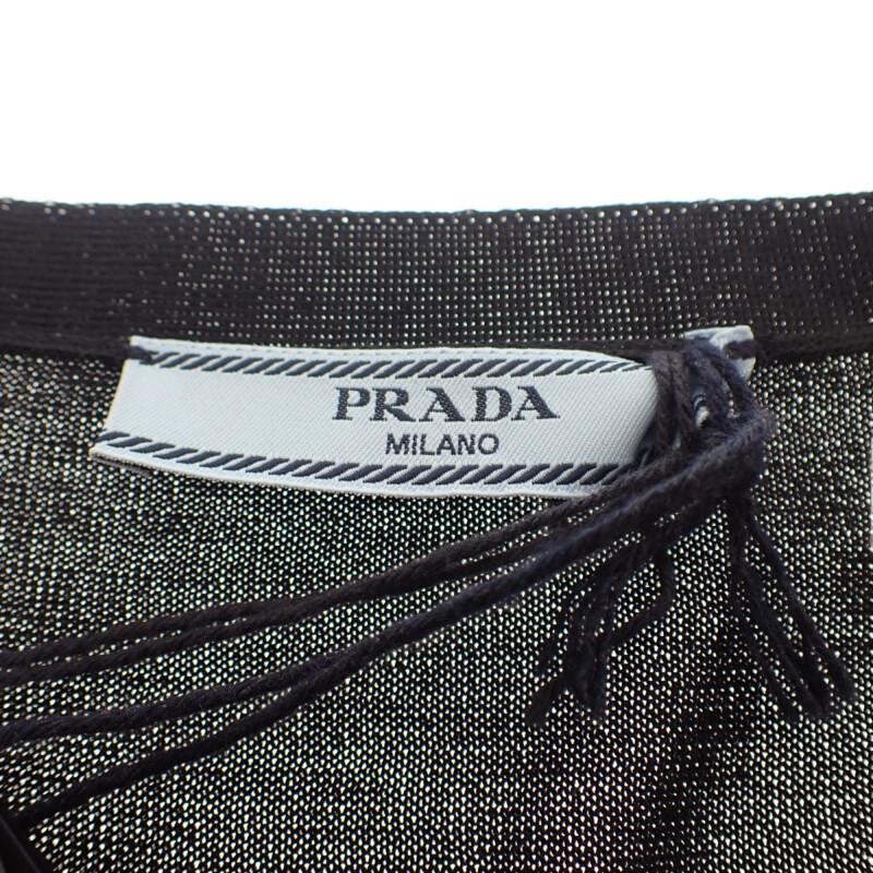Prada 44 Cardigan Black Silk/cotton Women