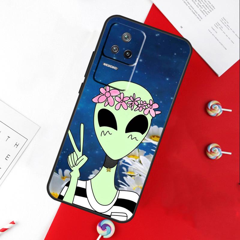 Aesthetic Alien Cover For Xiaomi 14 Ultra 15 13 11T 12T 13T 14T Pro POCO X7 Pro X3 X5 X6 M6 F5 F6 Pro Case