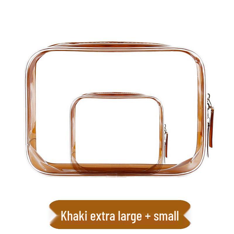 Large Capacity Waterproof Transparent Makeup Bag - Portable Toiletry Organizer for Travel