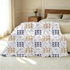 Postpartum Flannel Blanket: Non-Pilling, Minimalist Geometric, Soft Cozy All-Season Warm Throw for Home, Christmas & Halloween