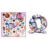 French Style 53CM Versatile Balloon Printed Small Square Scarf Women's Decorative Headband Scarf