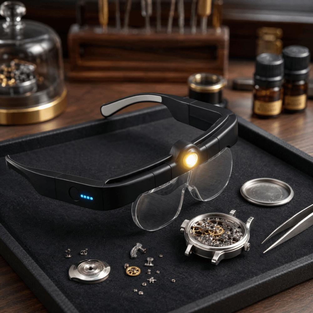 Hands Free LED Magnifying Glass With Light USB Rechargeable Magnifier Close Work