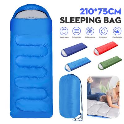 4 Farbe Sommer Umschlag Outdoor Camping Erwachsene Schlafsack Tragbare Ultra Licht Wasserdichte Reise Wandern Schlafsack Mit Kappe