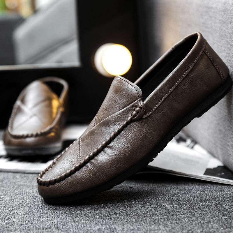 Men's four-season Doudou shoes, low-top shoes, casual Korean version of trendy men's shoes, versatile and one-pedal lazy young men's shoes